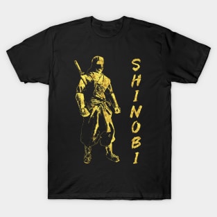 Ninja SHINOBI Silhouette Abstract Japanese Art of a Legendary Shadow Warrior T-Shirt